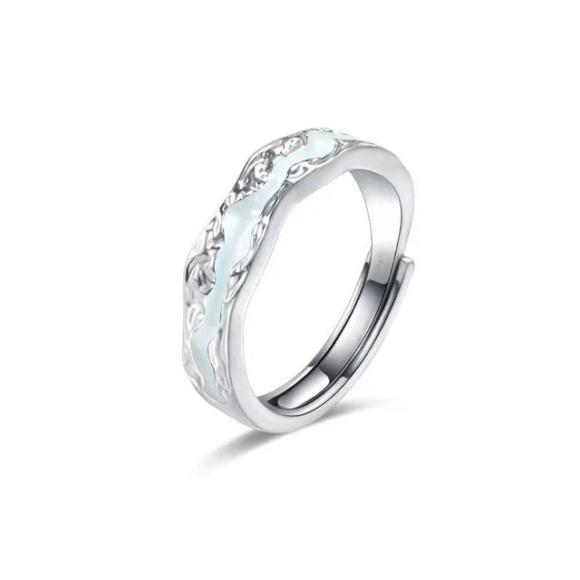 Lunar Wave Glow Adjustable Ring (Ocean Serenity Collection)